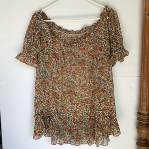 Zara Women’s Floral Sheer Top